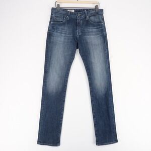 AG Adriano Goldschmied The Matchbox Jeans Mens 30x34 Blue Slim Straight Stretch